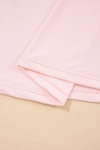 Pink Plus Size Build-in Shorts Sleeveless Dress With Short Two Piece Set