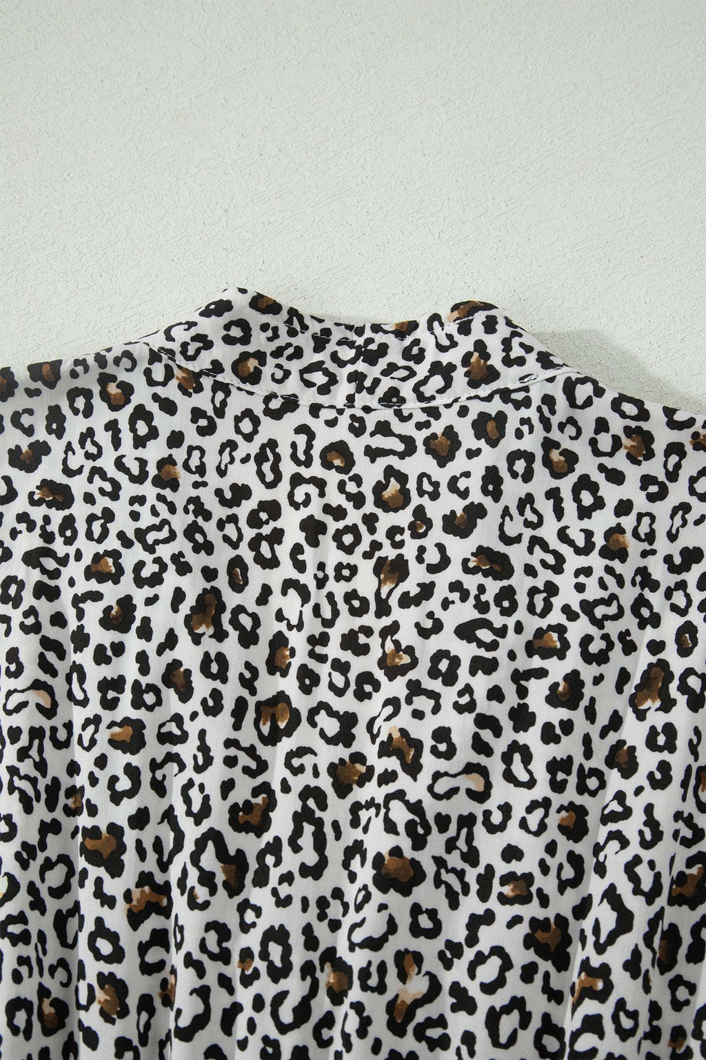 Beige Leopard Zip Front V Neck Cinched Waist Sleeveless Maxi Dress