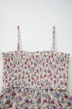 Multicolour Bohemian Ditsy Floral Smocked Fit Flare Sundress