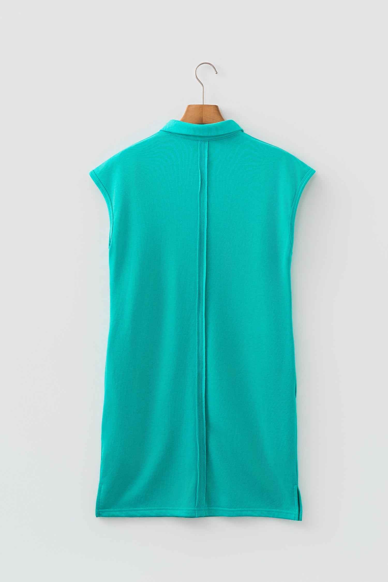 Sea Green Relaxed Fit Polo T Shirt Dress