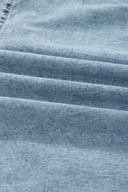 Dusk Blue Light Wash Tiered Flowy Overall Denim Dress