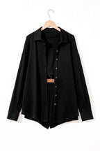 Black 3 Pcs Crop Tank Top Shorts with Cardigan Lounge Set